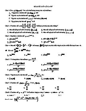 Toán 12 - Hàm số mũ - Lôgarit